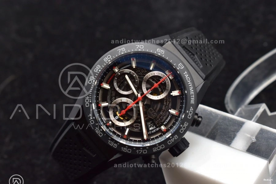 XF Ceramic Cal. 45mm Carrera Full 01 A Elegant 535 Blk HEUER 0714